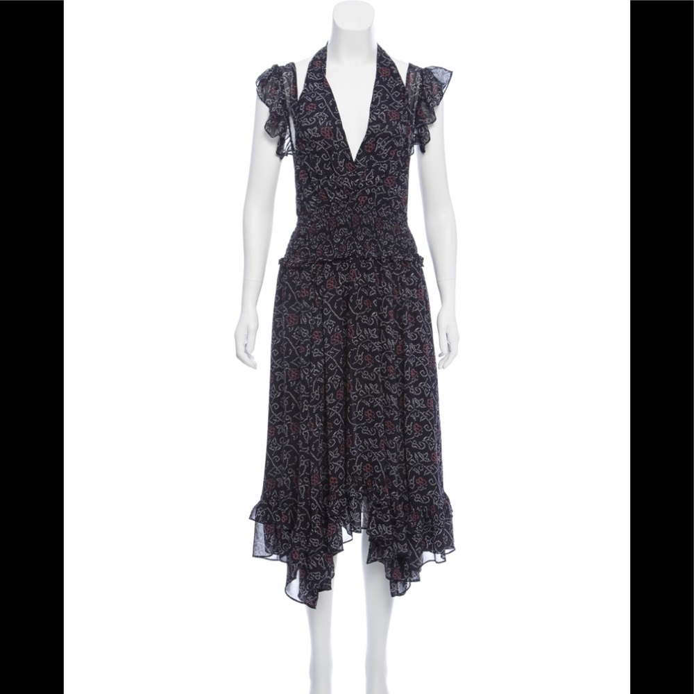 Ulla Johnson Aviva dress midi length midnight 4